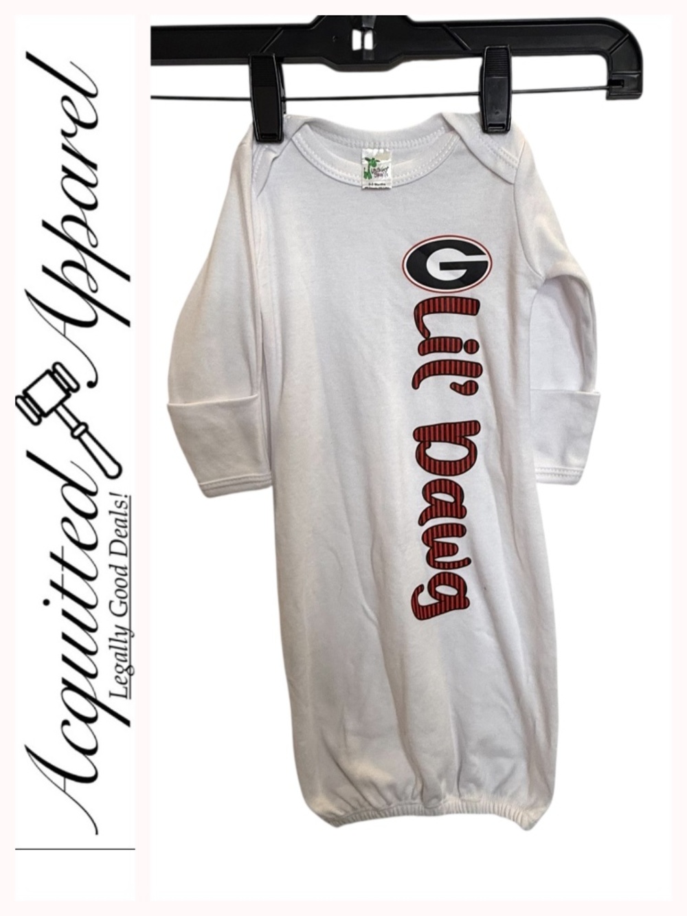 Laughing Graffe Georgia Bulldogs "Lil Dawg" Infant Sleep Gown Sack